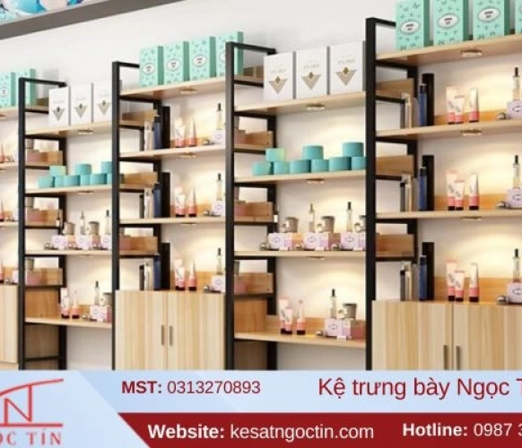 Kệ trưng bày mỹ phẩm giá rẻ chất lượng