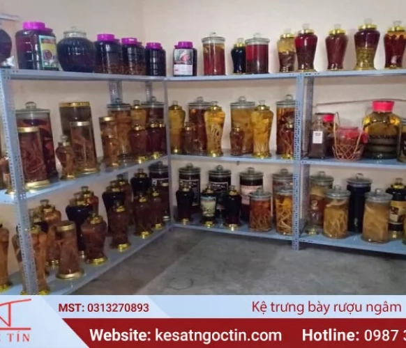 Kệ trưng bày bình rượu ngâm CHẤT LƯỢNG 
