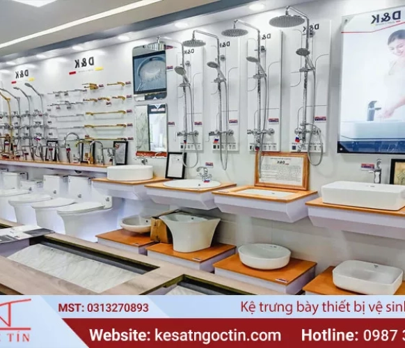 Các mẫu kệ trưng bày thiết bị vệ sinh BỀN ĐẸP nhất hiện nay