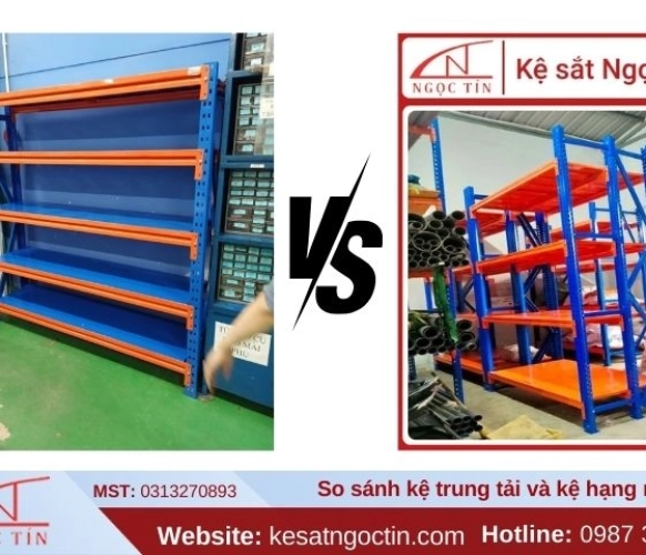 So sánh kệ trung tải và kệ hạng nặng chọn loại nào PHÙ HỢP