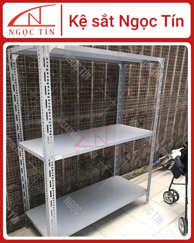 Kệ Sắt V Lỗ 3 Tầng NTKSVL33 Dài 1m x Rộng 0.3m x Cao 1.2m
