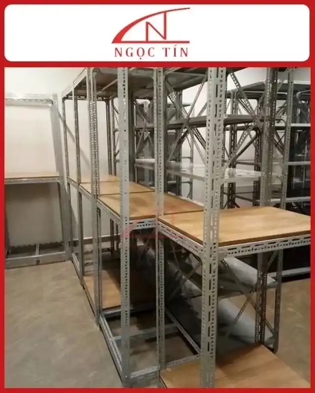 Kệ V Lỗ 3 Tầng NTKSDN02 Dài 0.8m x Rộng 0.3m x Cao 2.4m