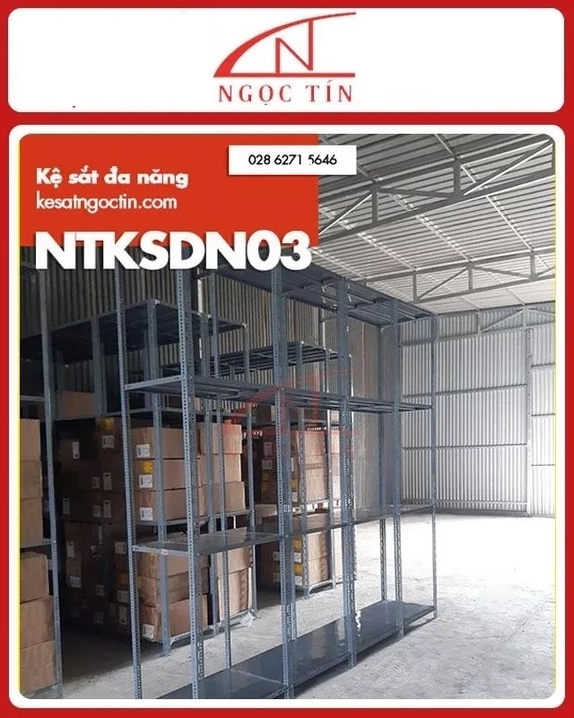Kệ V Lỗ 4 Tầng NTKSDN03 Dài 1m x Rộng 0.5m x Cao 2.5m