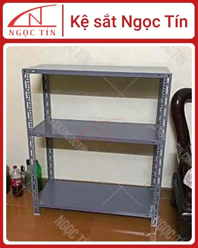 Kệ Sắt V Lỗ 3 Tầng NTKSVL38 Dài 1m x Rộng 0.4m x Cai 1.5m