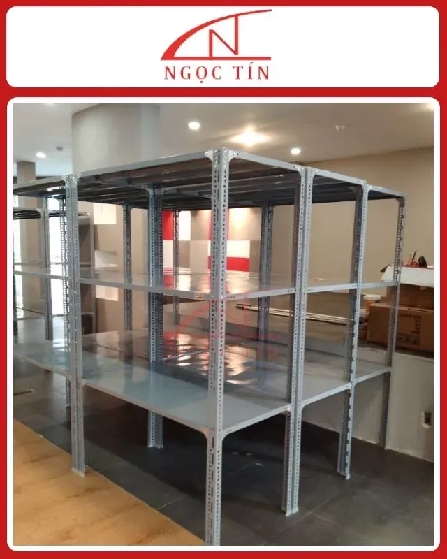 Kệ Sắt V Lỗ 3 Tầng NTKSVL31 Dài 0.8m x Rộng 0.4m x Cao 1.2m