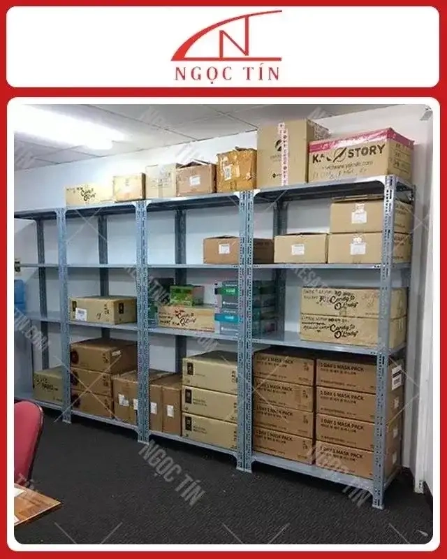 Kệ Sắt V Lỗ 4 Tầng NTKSVL41 Dài 0.8m x Rộng 0.4m x Cao 2m