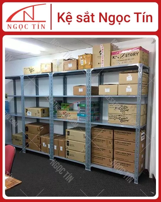Kệ Sắt V Lỗ 4 Tầng NTKSVL41 Dài 0.8m x Rộng 0.4m x Cao 2m