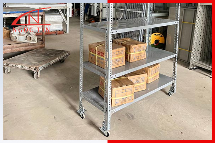 Kệ sắt nhiều tầng có bánh xe Kệ sắt nhiều tầng có bánh xe