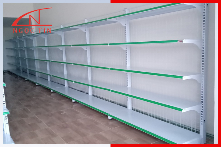 Kệ để đồ siêu thị lưng lưới Kệ để đồ siêu thị lưng lưới