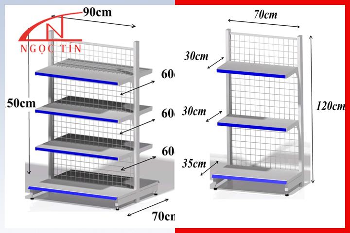 Cấu tạo chung của các loại kệ siêu thị ngày nay Cấu tạo chung của các loại kệ siêu thị ngày nay