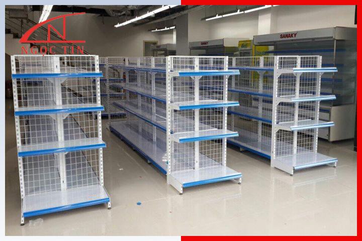 Kích thước kệ siêu thị đôi Kích thước kệ siêu thị đôi