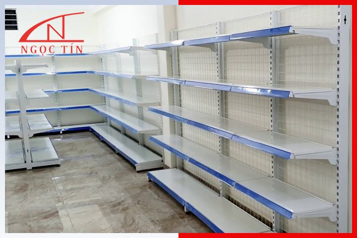 Kích thước kệ siêu thị lưng đơn Kích thước kệ siêu thị lưng đơn