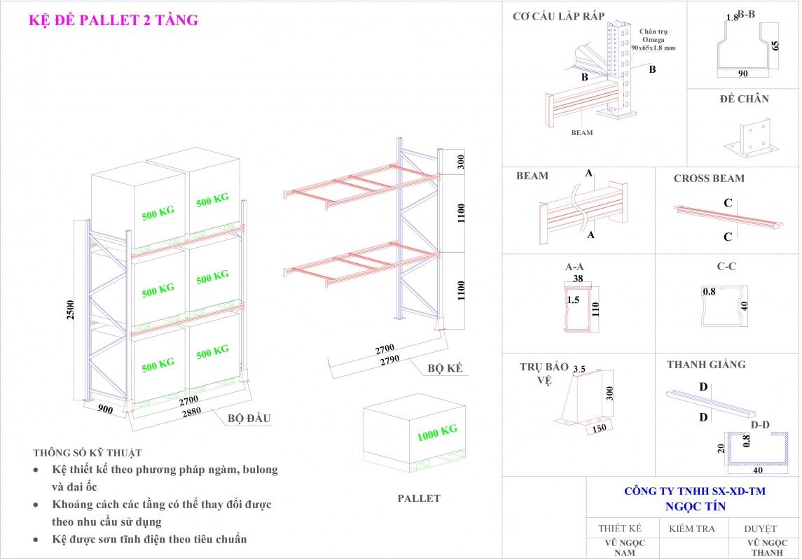 cấu tạo kệ để pallet