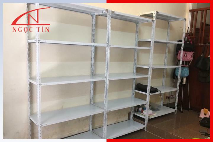 Kệ sắt v lỗ 5 tầng tự điều chỉnh NTKSVL55 Kệ sắt v lỗ 5 tầng tự điều chỉnh NTKSVL55