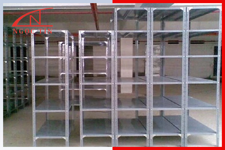 Kệ sắt v lỗ 5 tầng tự điều chỉnh NTKSVL55 Kệ sắt v lỗ 5 tầng tự điều chỉnh NTKSVL55