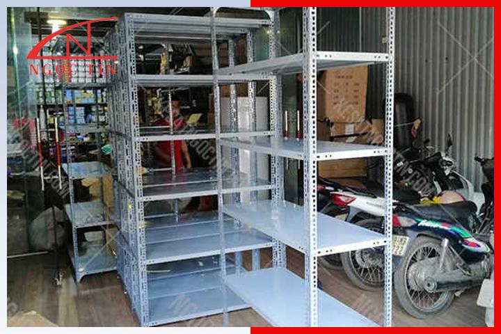Cấu tạo kệ sắt v lỗ 6 tầng để hàng NTKSVL71