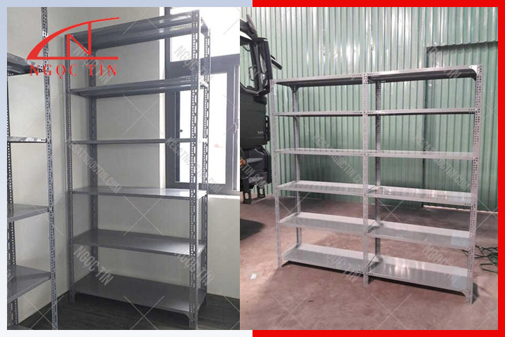 Kệ sắt v lỗ 6 tầng màu xám NTKSVL72 Kệ sắt v lỗ 6 tầng màu xám NTKSVL72