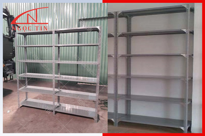 Kệ sắt v lỗ 6 tầng chuẩn công nghiệp NTKSVL73 Kệ sắt v lỗ 6 tầng chuẩn công nghiệp NTKSVL73