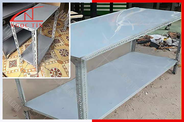 Kệ sắt v lỗ 2 tầng để tài liệu NTKSVL26 Kệ sắt v lỗ 2 tầng để tài liệu NTKSVL26