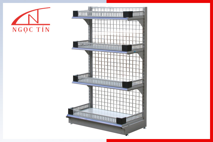 Kệ siêu thị đơn lưng lưới Kệ siêu thị đơn lưng lưới