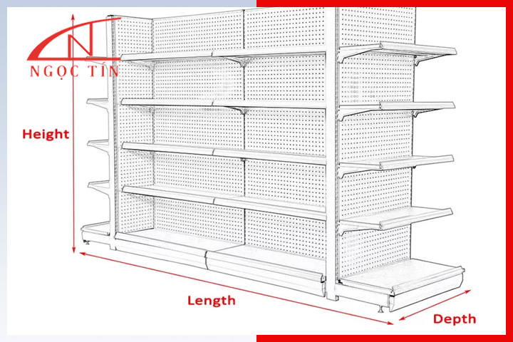 Kệ tôn lỗ tròn dành cho siêu thị Kệ tôn lỗ tròn dành cho siêu thị