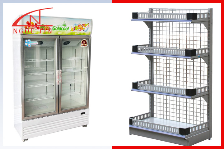 So sánh giữa kệ siêu thị Bình Chánh với tủ kính trưng bày siêu thị So sánh giữa kệ siêu thị Bình Chánh với tủ kính trưng bày siêu thị
